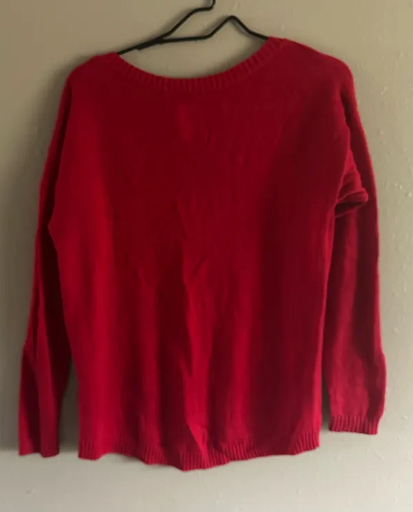 Y2K Hollister Sweater Cable Knit V-Neck - Image 3