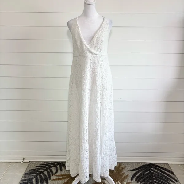 Showpo White Lace Wedding Party Dress‎ Size 10 - Image 5