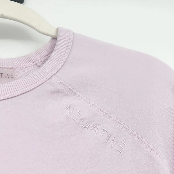 Negative Womens Lilac Modal Cotton Lounge Travel Club Crew‎ Sweatshirt Size XS - Image 4