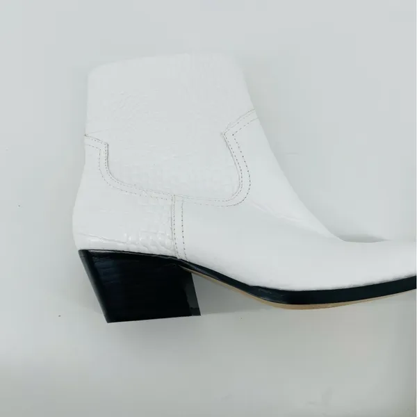 Something Navy‎ Wesley White Cowboy Booties 7.5 - Image 13