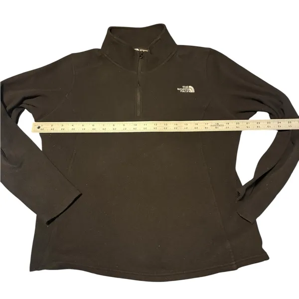 The North Face Women’s Black 1/4 Zip Mock Neck Fleece Pullover Shirt Jacket L - Image 6