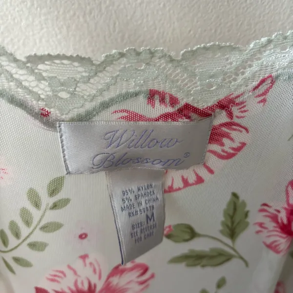 Willow Blossom Sheer Floral Lingerie Dress - Image 3