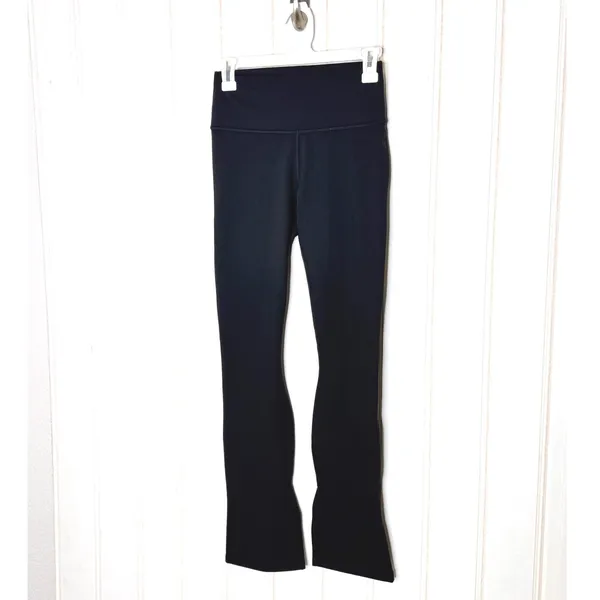 Fabletics Black High Waisted Split Hem Flare Leggings Sz Small - Image 3