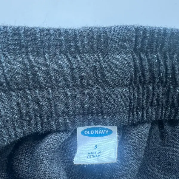 Old Navy pants size Small black linen cropped - Image 7