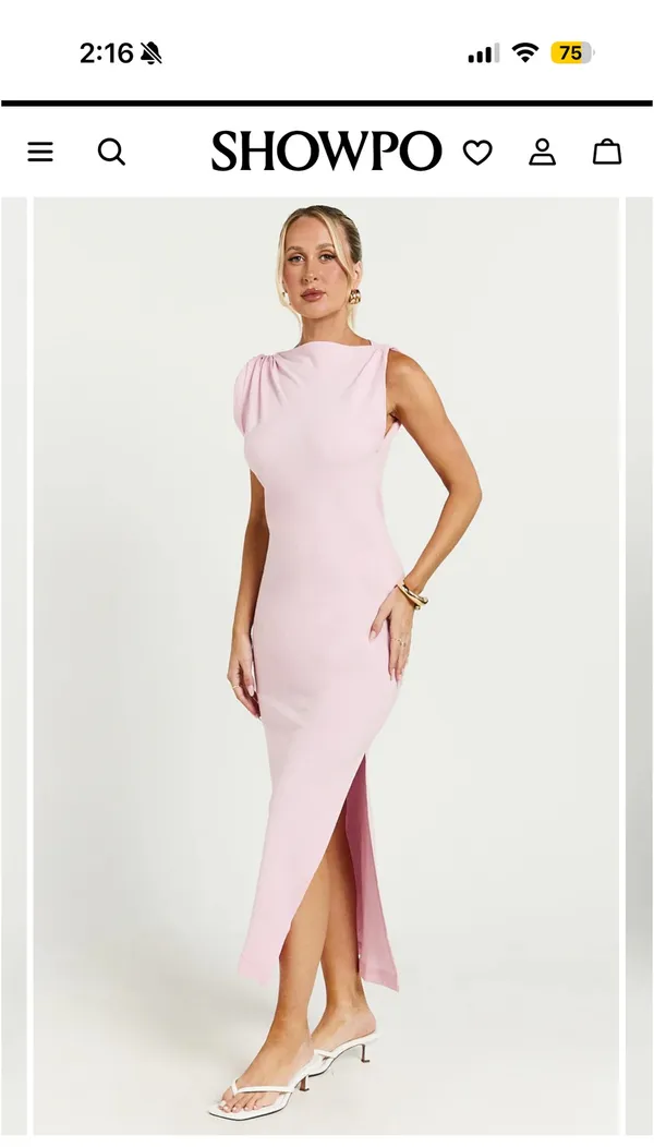 NWT Showpo Soft pink linen dress size 4 - Image 2