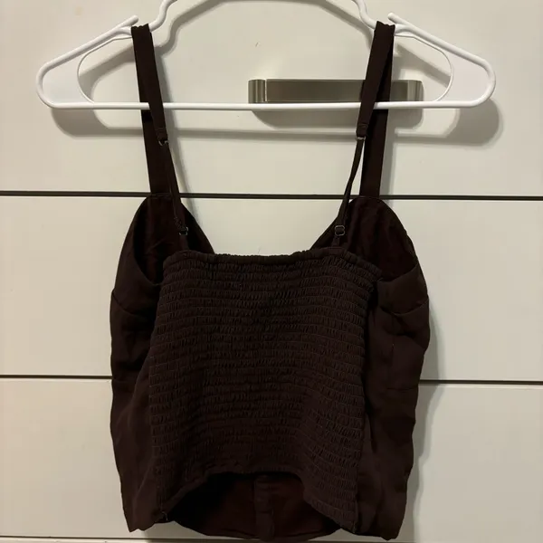 Abercrombie Brown Button Down Tank Top - Image 3