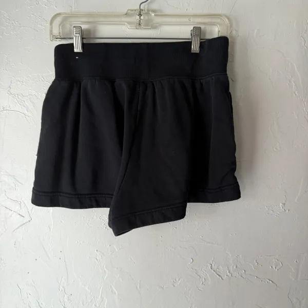 Nike Vintage 2000s Y2kSweat Shorts Black Drawstring Athletic Gym‎ Micro Mini M - Image 4