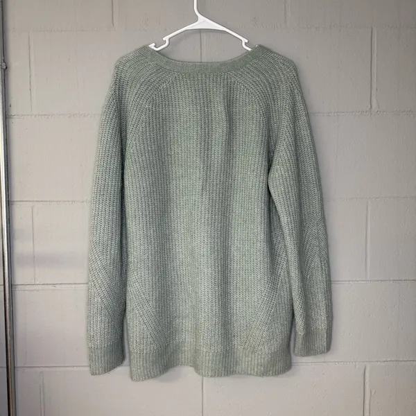 All Saints Green Bay Leanne Oversized Knit Cardigan Sweater Wool & Alpaca Medium - Image 7