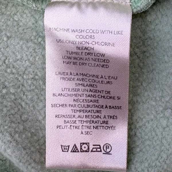 Pilcro Pullover Sweatshirt Women S Green V Neck Collar‎ Fleece Anthropologie - Image 7