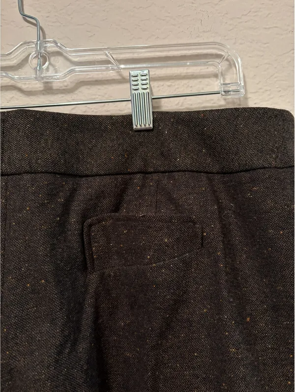 Façonnable Women's Brown Tweed Wool Blend Dress Pants Size‎ 4 - Image 3