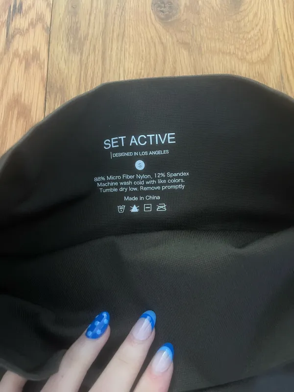 Set Active Brown Ribbed Leggings - Image 3