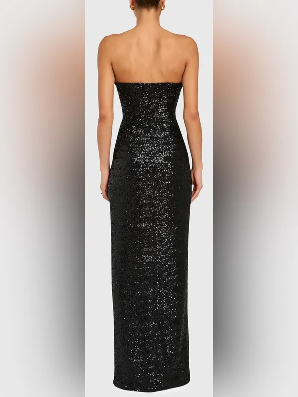 NEW Amanda Uprichard Cherri Sequin Black Gown Sz. S - Image 5