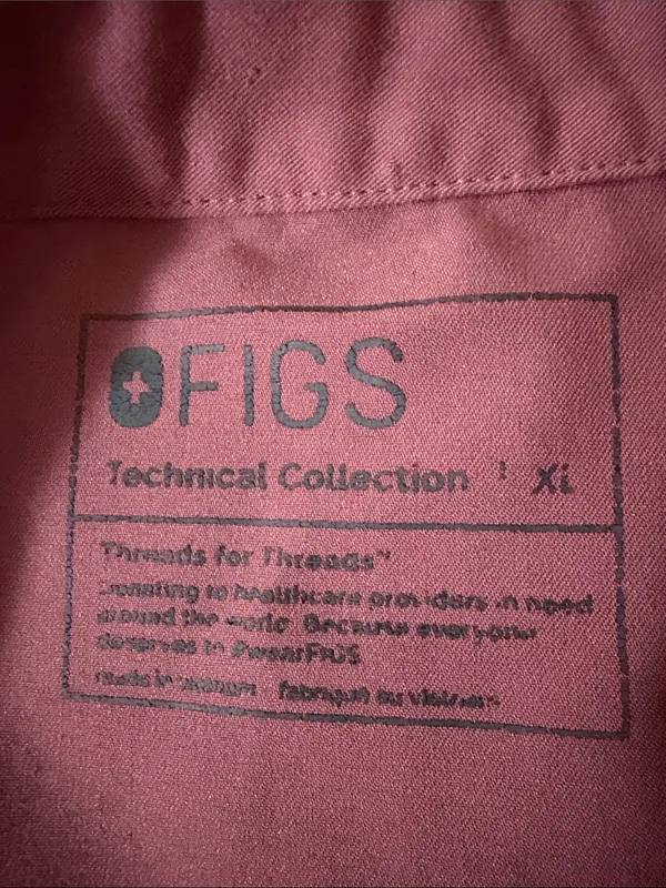 Figs Sleeveless Scrub Top - Mauve Size XL - Image 6