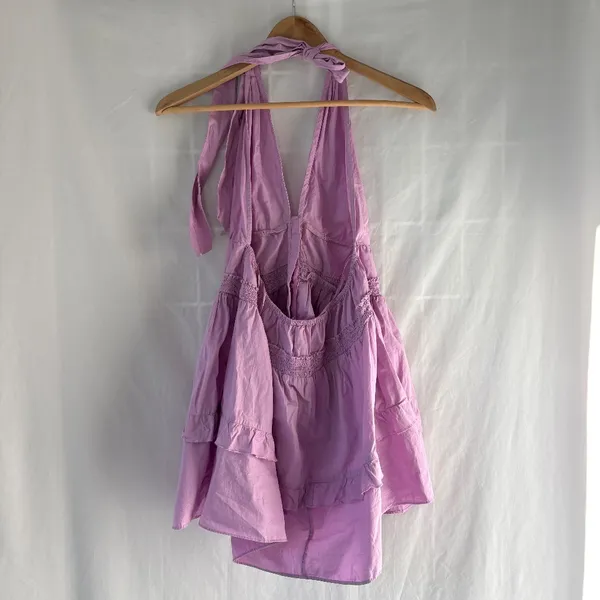 NWT Free People Sail away tunic tiered ruffle dress lilac purple small - Image 6