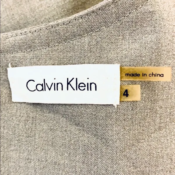 Calvin Klein gray sleeveless belted dress. - Image 7