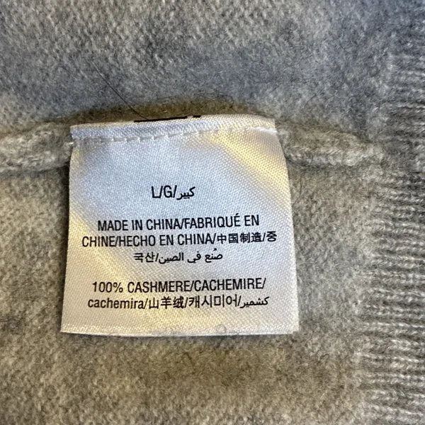 Charter Club Luxury 100% Cashmere Crew Neck Sweater Women’s Large Gray - Image 4