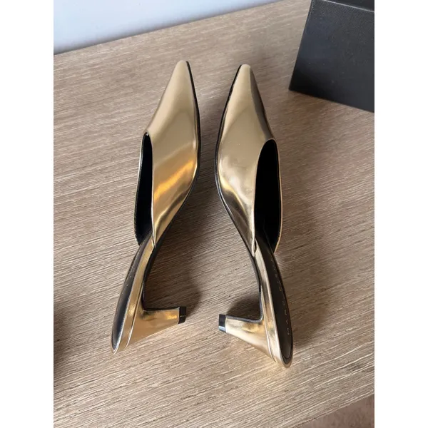 Marc Fisher Ltd Rosa Mules Womens Gold 6 - Image 7