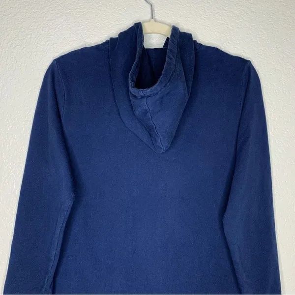 L.L Bean Women’s Outdoors Blue Pullover Hooded Sweatshirt, Sz Small - Image 7