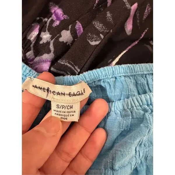 American Eagle blue blouse size small - Image 6