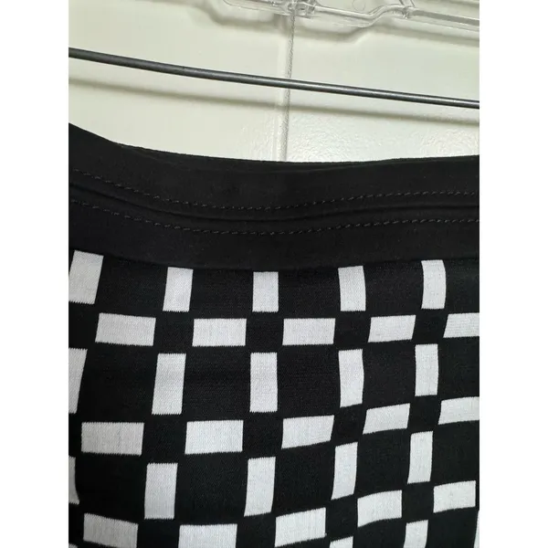 White House Black‎ Market Womens Skirt Sz 12 Black White Geometric Pencil Lined - Image 4