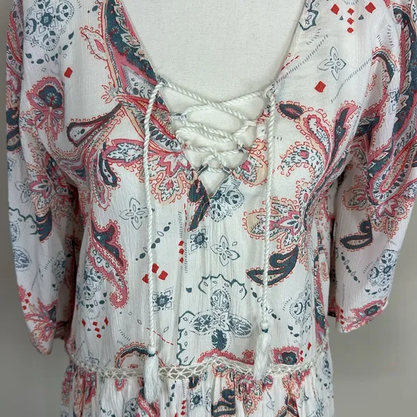 Abercrombie & Fitch Paisley Print Boho Blouse Size‎ Small - Image 3