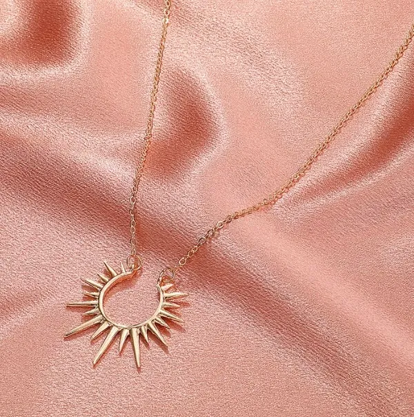NEW - gold sun necklace, celestial sun jewelry, minimalist - Image 3
