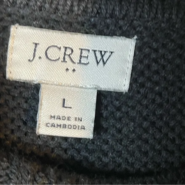 J.Crew Classic Black Turtleneck Sweater SZ:L - Image 5