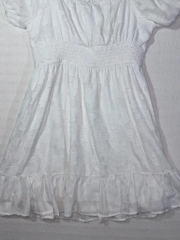 Altard State Womens Elira Puff Sleeve Mini Dress Size M White - Image 6