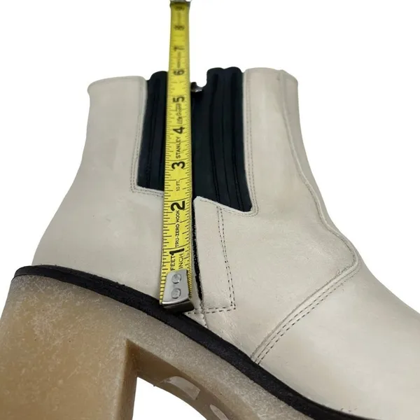 Free People James Chunky Heel Chelsea Boot White 36.5 - Image 6