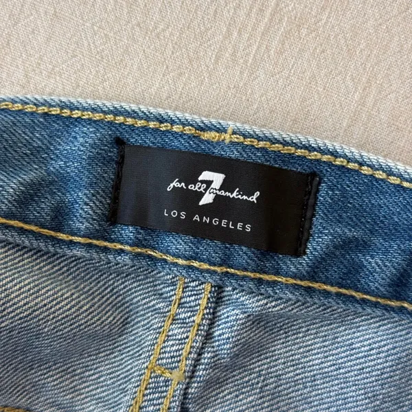 7 For All Mankind Easy James Denim Jorts 32 Y2K Heart Bermuda Shorts - Image 11