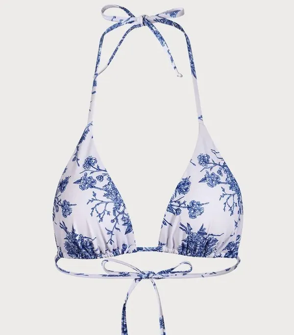 Berlook Floral Halter Triangle Bikini Top ONLY 27 - Image 5