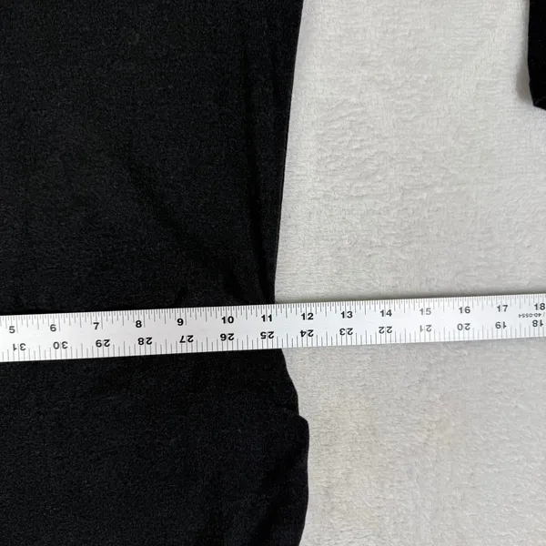 James Perse Standard Black Ruched Long Sleeve Maxi Dress Size 2 Made in USA - Image 5