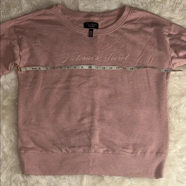 Vintage Victoria's Secret Blush Crew Neck Sweat Shirt - Image 5