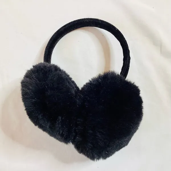 Aspen Black Faux Fur Earmuffs - Image 3