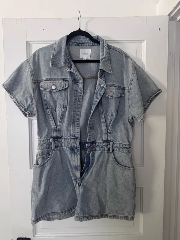 Le Lis Denim Romper - Image 2