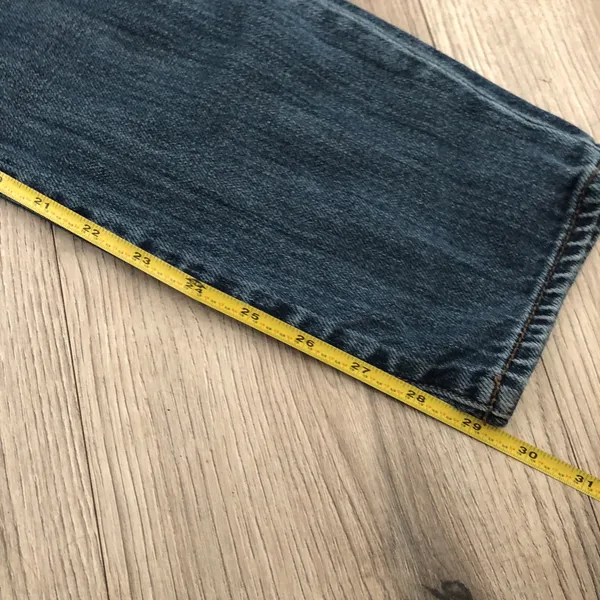 American Eagle Hi-Rise Girlfriend Jeans Blue Denim US 6 Long - Image 8