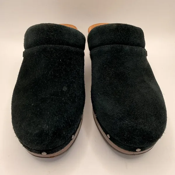 Vionic Kacie Black Suede Studded Wood Platform Clogs Mules Womens 8 VW18254 - Image 3