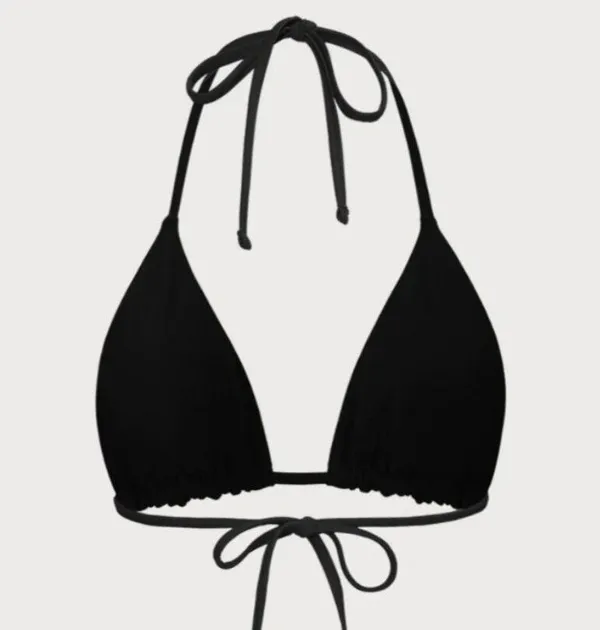 BERLOOK ECONYL® Black Halter Triangle Bikini Top ONLY 63 Size XL - Image 7