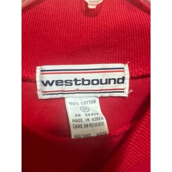 Westbound Red Nutcracker Train Mock Neck‎ Long Sleeve Cotton Shirt Size S - Image 2