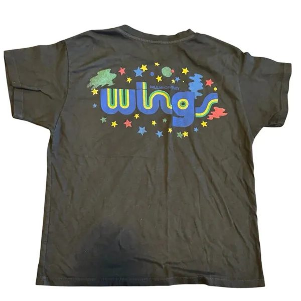 DAYDREAMER Wings / Paul McCartney Tee in Black, Size XS New without Tag - Image 2