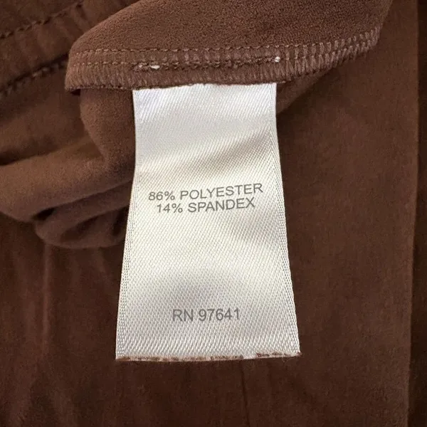 J. Jill Womens Wearever Collection Faux Suede Brown‎ Pull On Pants Size XS - Image 9