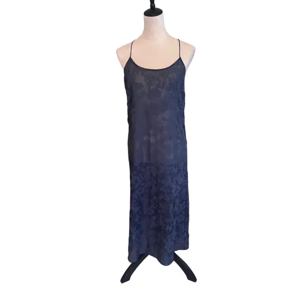NWT Madewell Burnout Dusty Blue Floral Halter Cover-Up Midi Dress Sz Medium - Image 4