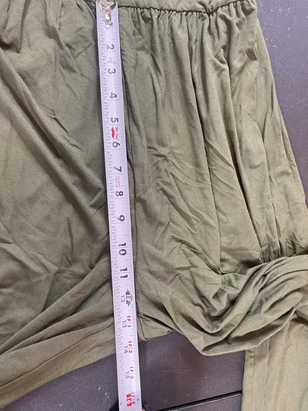 BTFBM Olive Green Jumpsuit Sleeveless Flowy M Minimalist Lounge Pocket NWT - Image 15