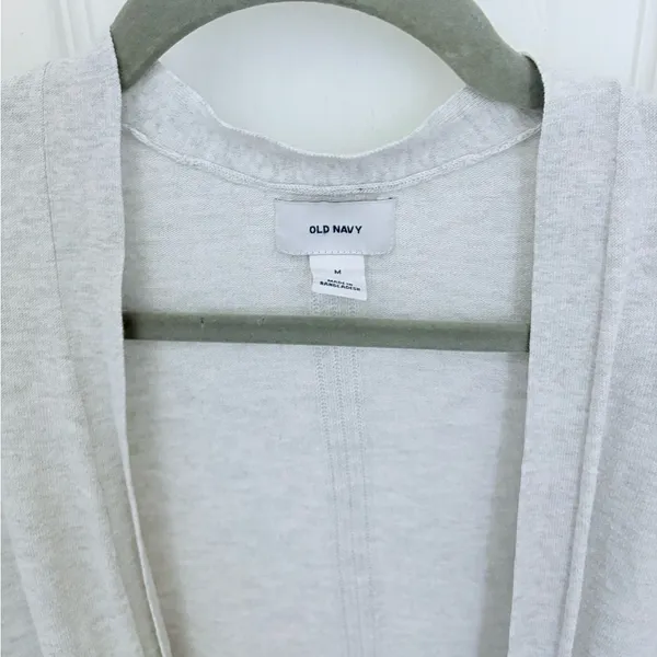 Old Navy Long Length Light Weight Open Front Cardigan in Light Grey - Image 3