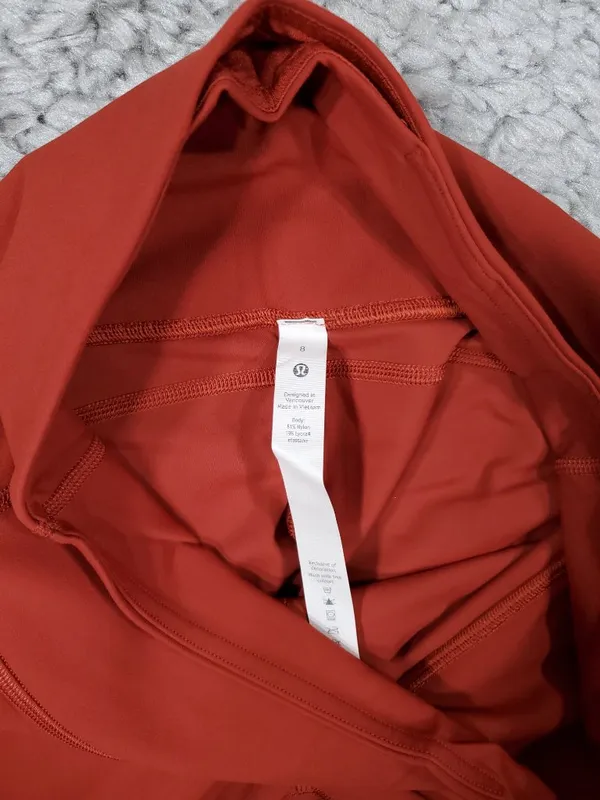 Lululemon Groove Super High Rise Flared Pants Nulu Size 8 Regular Cayenne Red - Image 5