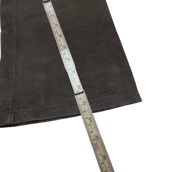 4You Brown Pig Suede Leather Flare Pants 28 Waist Boho Western Vintage NWOT EUC - Image 10