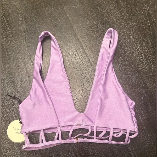 Tularosa Swim Bikini Top in Purple Sz S - Image 3