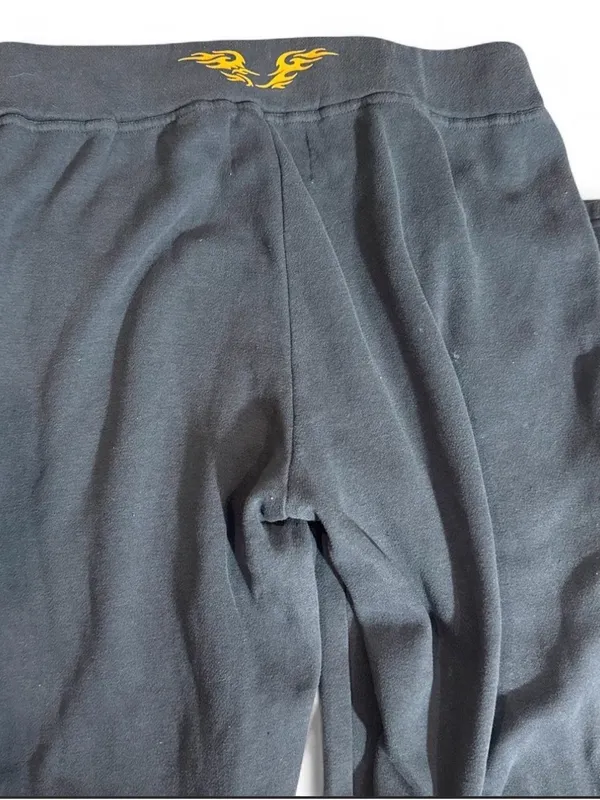 PacSun Women Black Sweatpants with Yellow Logo - Image 5