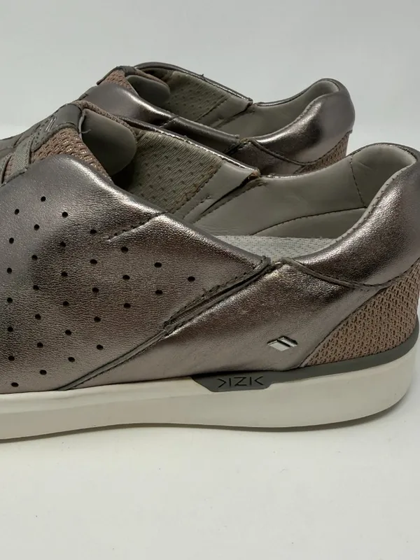 Kizik Miami Hands-Free Slip-On Sneaker Women's 8M Metallic Silver Leather Casual - Image 10