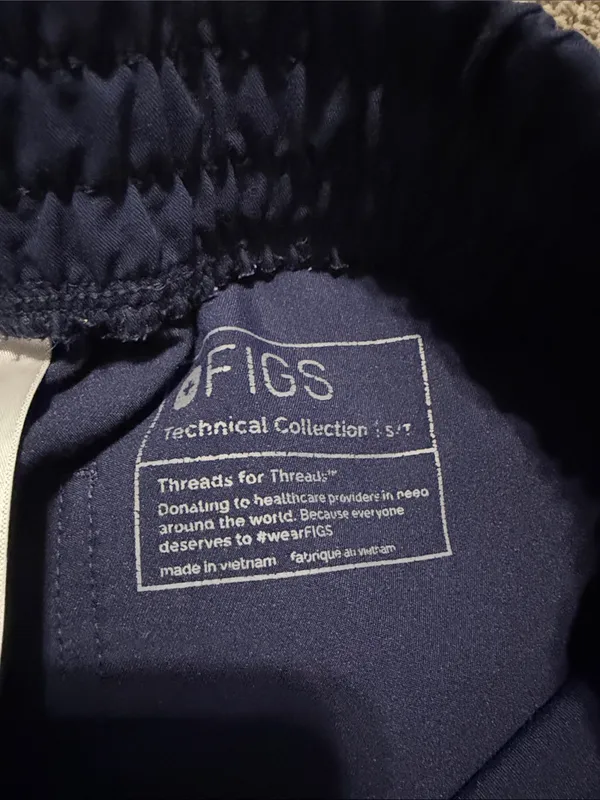 Figs Women’s Navy Blue Zamora Jogger Scrub Pants Small Tall - Image 5